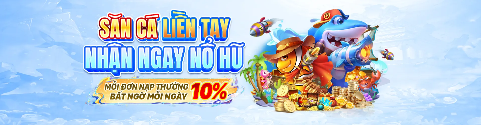 Banner chính trang nổ hũ FVE88 với các biểu tượng máy slot và tiền vàng
